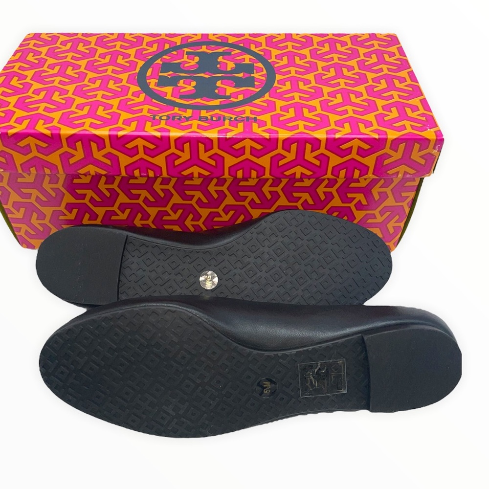 13. Tori Burch Lowell 2 Black Ballet Flats Size 51/2 - Picture 6 of 8
